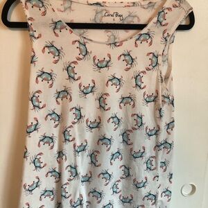 Coral Bay Crab Print Tank Top